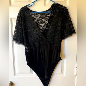 Floral lace body suit